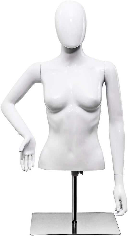 Giantex Female Mannequin Torso Adjustable Height